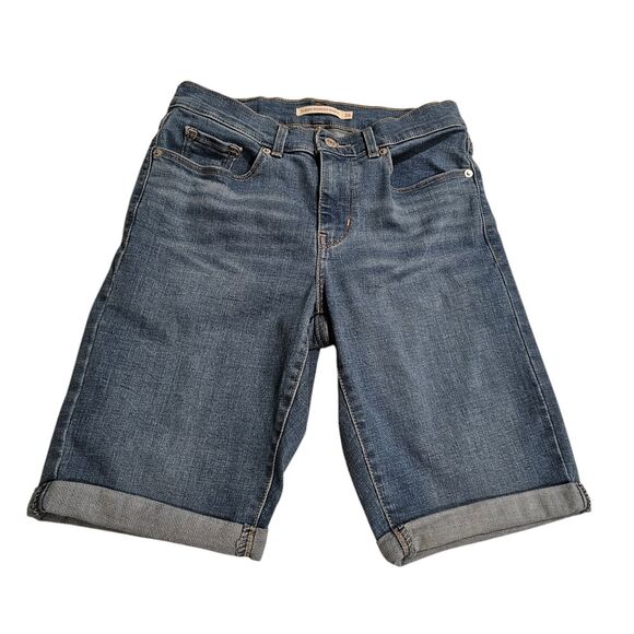 Levi's Pants - Levi's Women's Classic Bermuda Shorts Cuffed Hem Denim Size 26